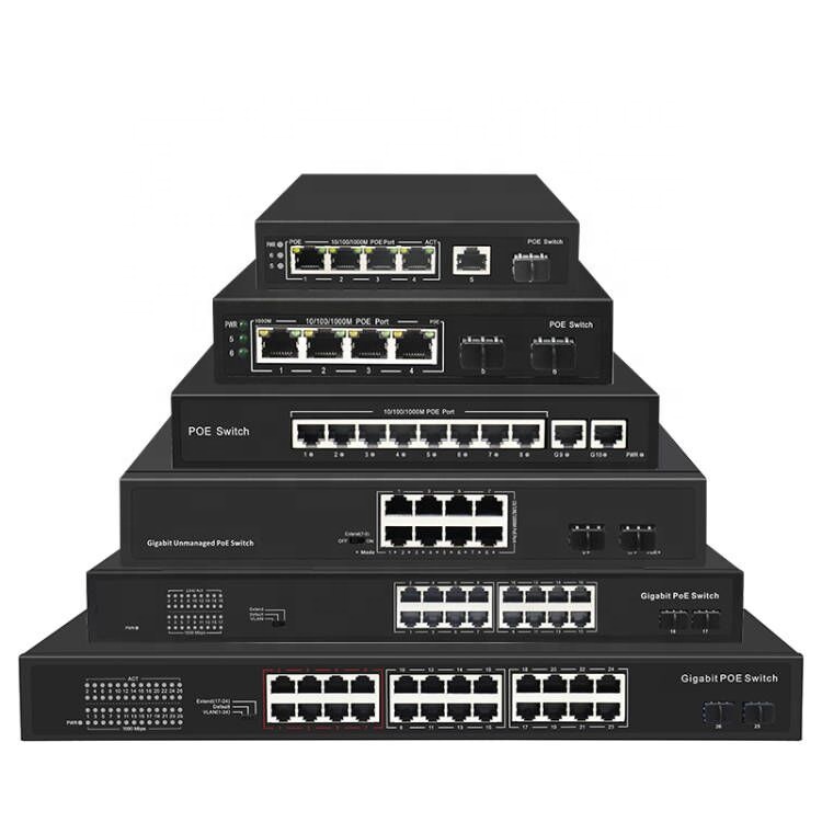 OEM/ODM PoE коммутатор 4 8 16 24 порта гигабитный неуправляемый poe коммутатор с сертификатом CE RoHS