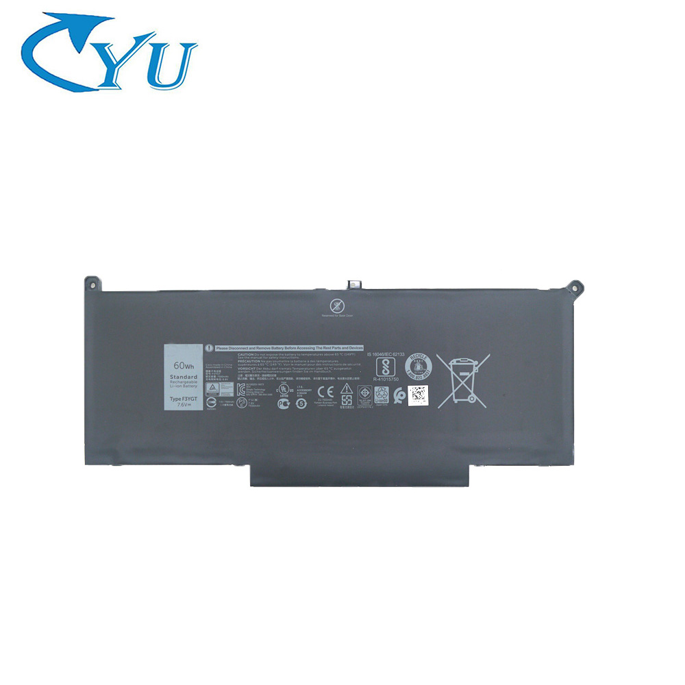 7,6 в 60 Втч новый оригинальный аккумулятор F3YGT для ноутбука Dell Latitude 12 7000 E7280 E7480 2X39G