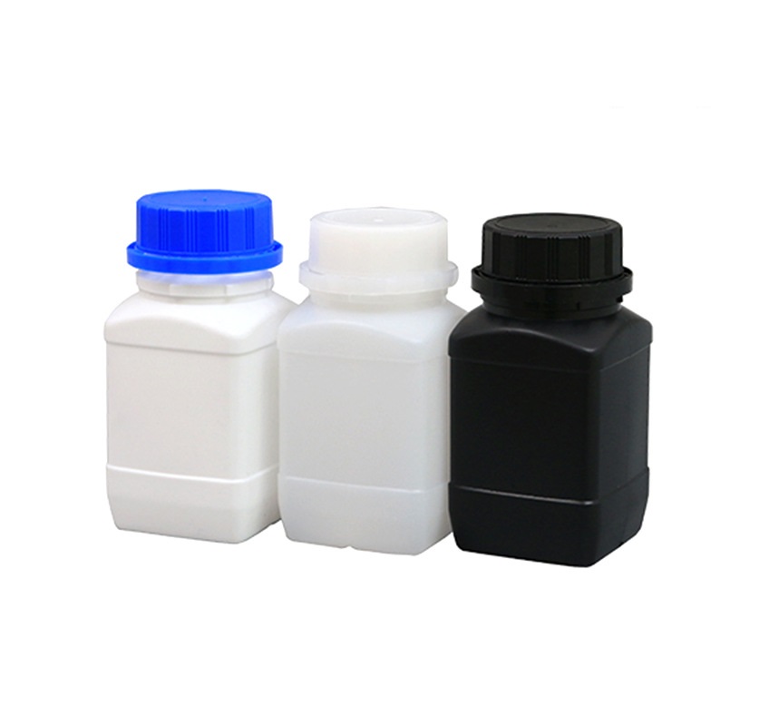 IBLEONG Wholesale Direct Factory Price White Clear Square HDPE Plastic 100ml 250ml 500ml Media Reagent Bottle Manufacturer