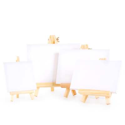 Tani Art supply 8*15 Mini Wood Easel Artist Painting Tripod Display Wood Easel With Canvas