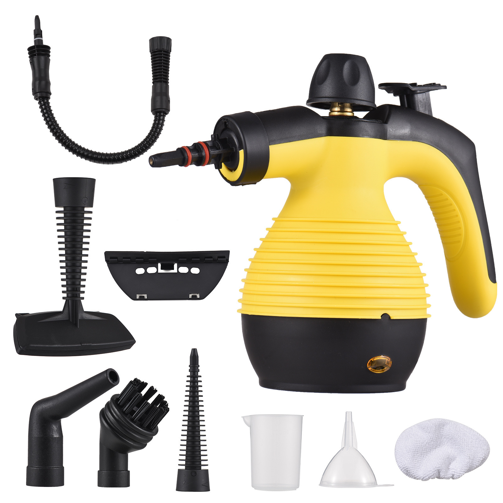 Handheld Pressurized Steam Cleaner with 9-Piece Accessory Set Multifunctional Steam Cleaning House Cleaning