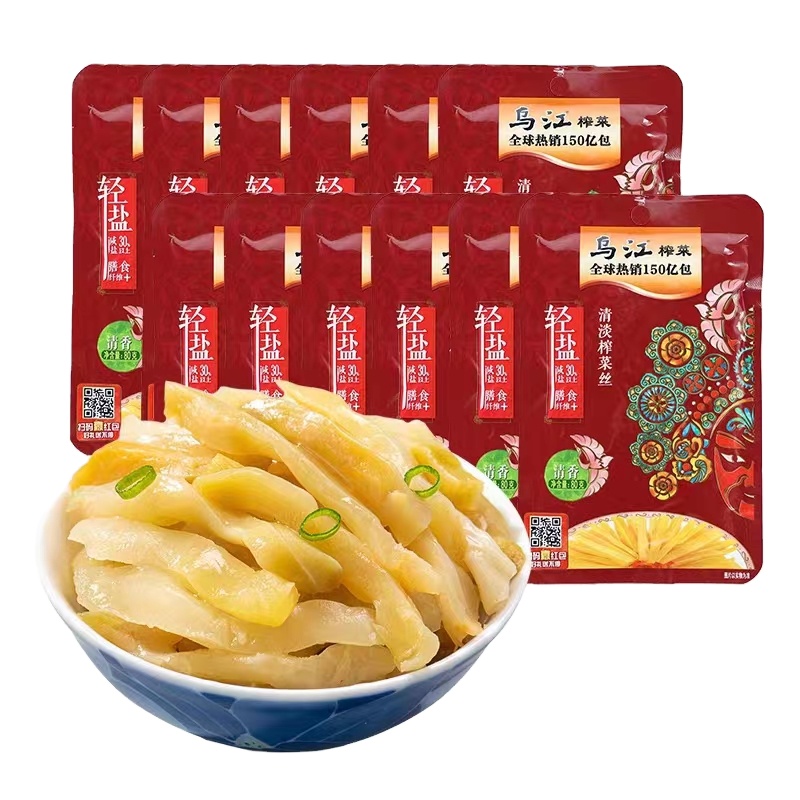Wujiang 70 г свежей хрустящей горчицы, клочья легкой соли