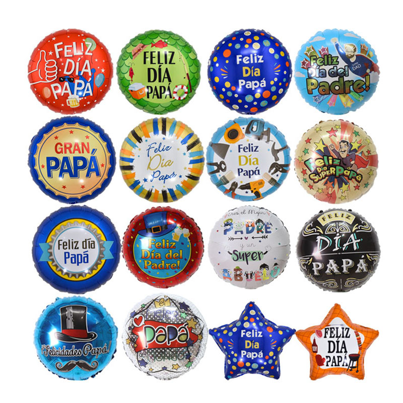 Новое поступление 18 дюймов испанская счастливая мама y papa маленький узор globos украшение для вечеринки Круглые фольгированные воздушные шары