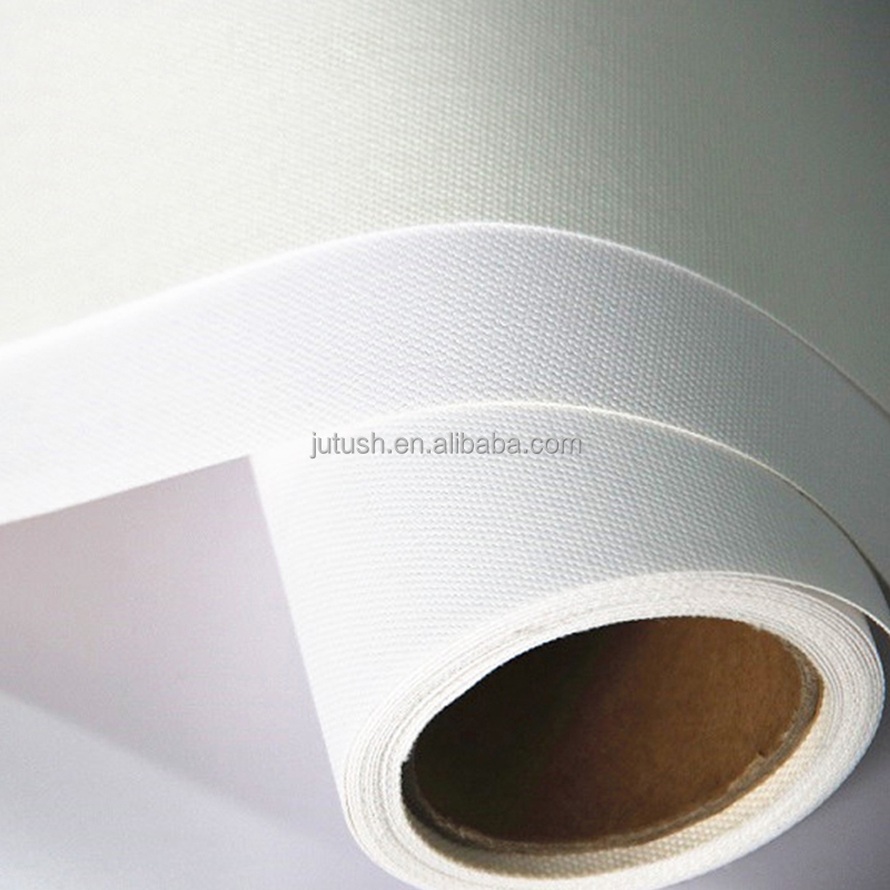 Matt 340gsm cotton canvas blank decorative fabric canvas roll yellow back