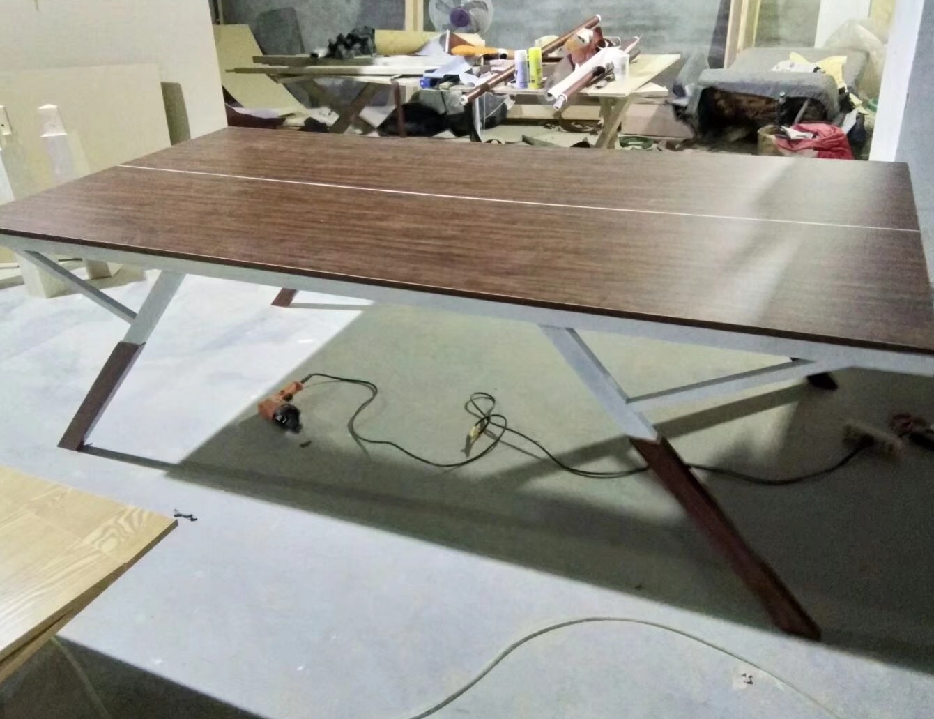 Modern Table Tennis Table Pingpong two in one office desk and pingpong table