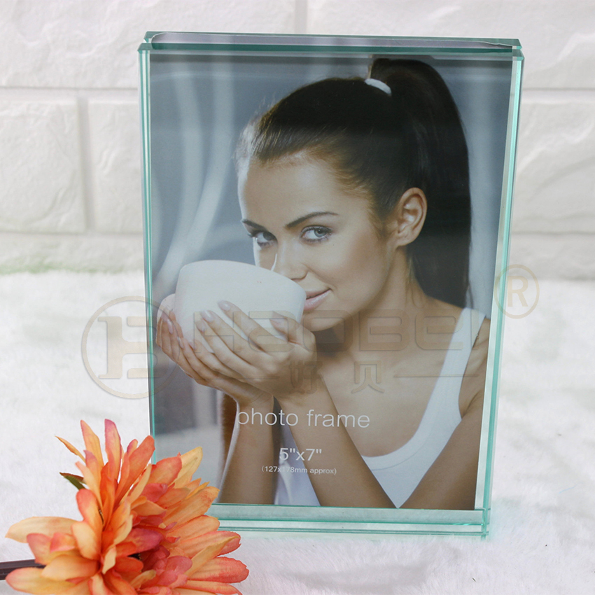 Factory new photo frame glass photo frame block picture frame transparent block