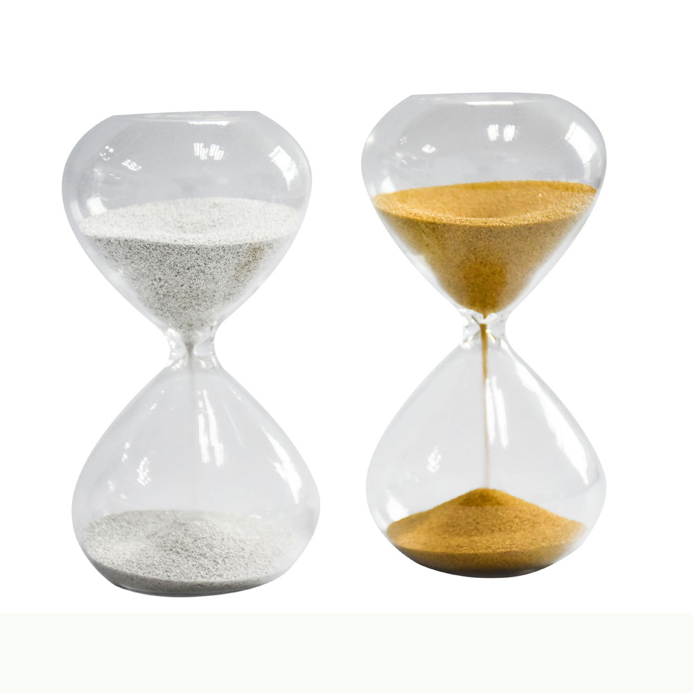 Unique Glass Gifts Crafts 3 Min Novelty Hourglass Sand Timer With Plating Sand