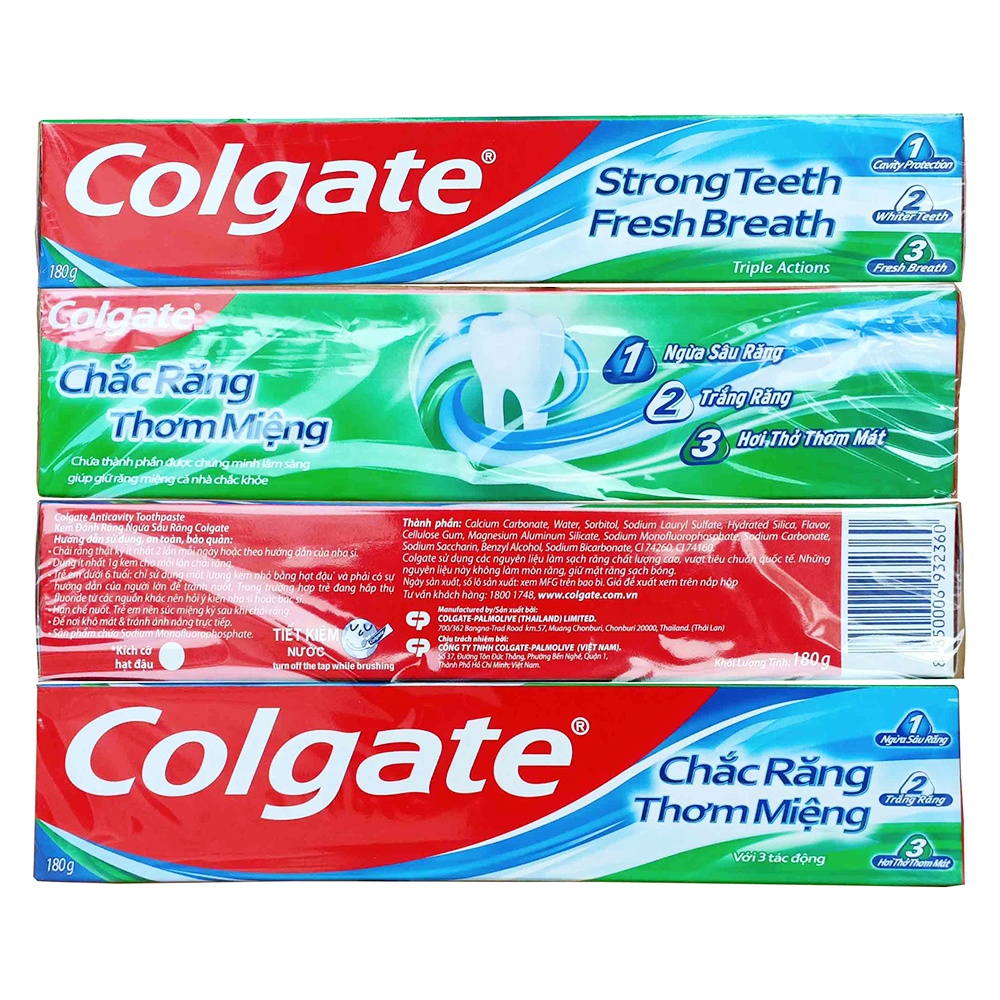 Colgatte strong teeth toothpaste 180g / Colgatte triple action toothpaste 180g / Colgatte toothpaste cheap price