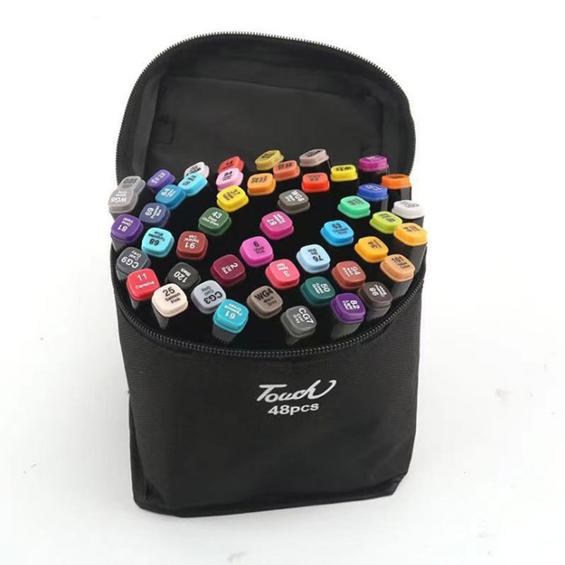 24-80 Colors Manga Brush Point Dual Tips Art Double Ended Alcohol Art Sketch Drawing multi colored Marker Pens