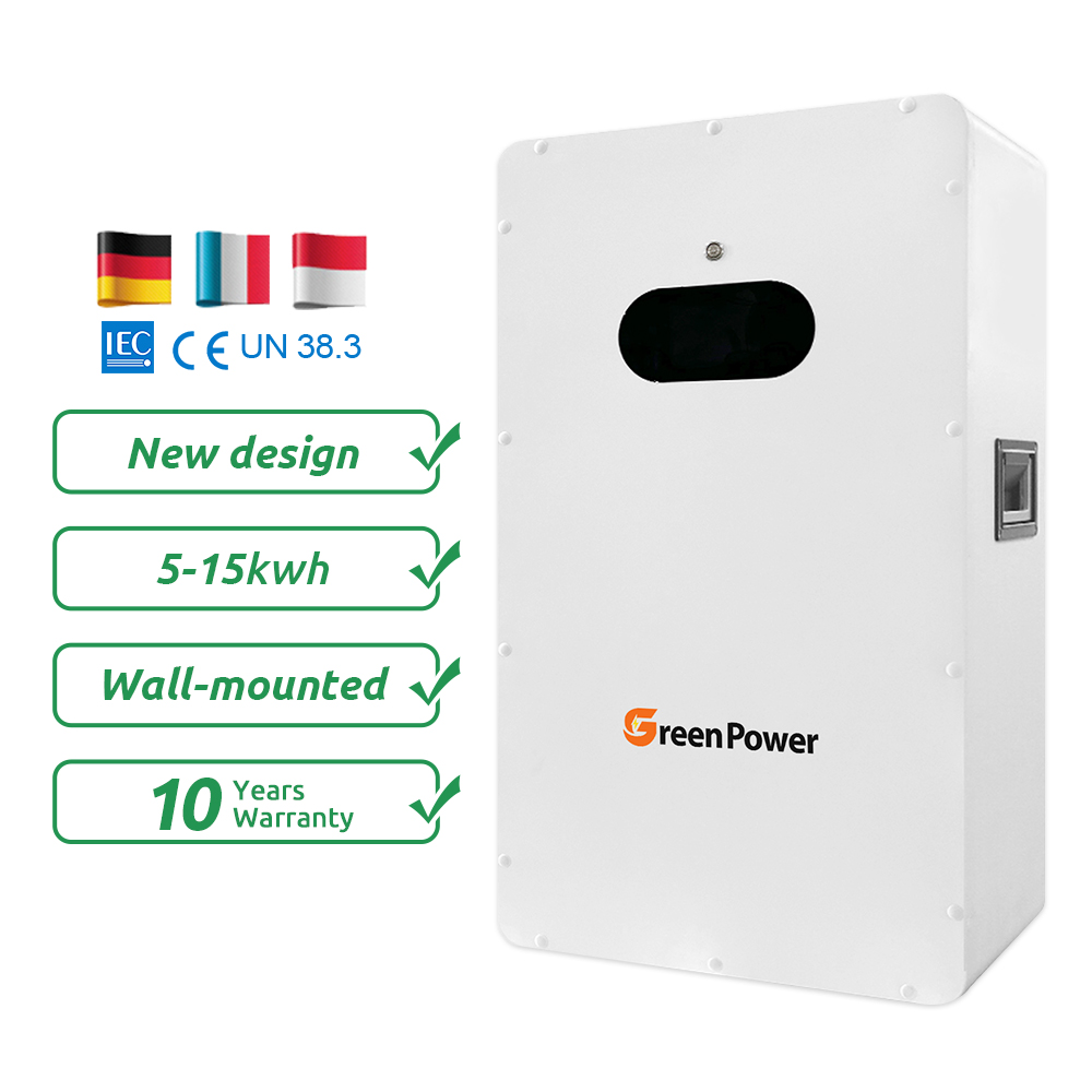 Home Solar Energy Storage System Powerwall LiFePO4 Battery Smart BMS LCD Display Wall-Mounted Split Type MSDS Approved