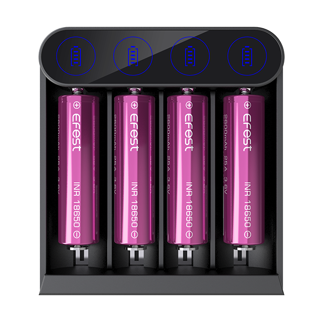 Efest Slim K4 USB зарядное устройство с четырьмя слотами