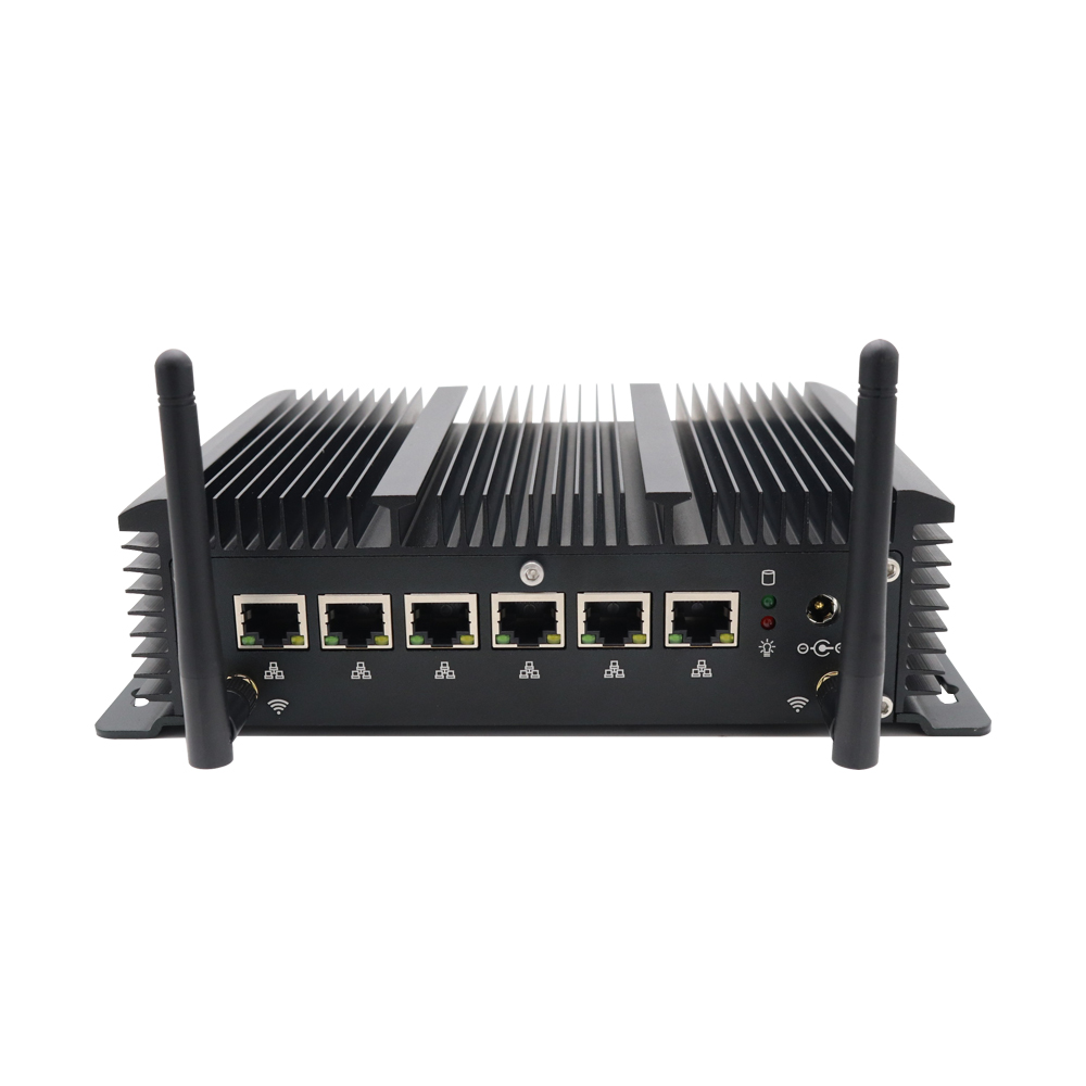 Безвентиляторный промышленный мини-ПК In-tel Cele ron 2957U/3865U DDR3 компьютерный брандмауэр ПК 6 * Lans 2 * COM 4 * USB3.0 1 * HD MI 4G/3G WiFi ПК 8G