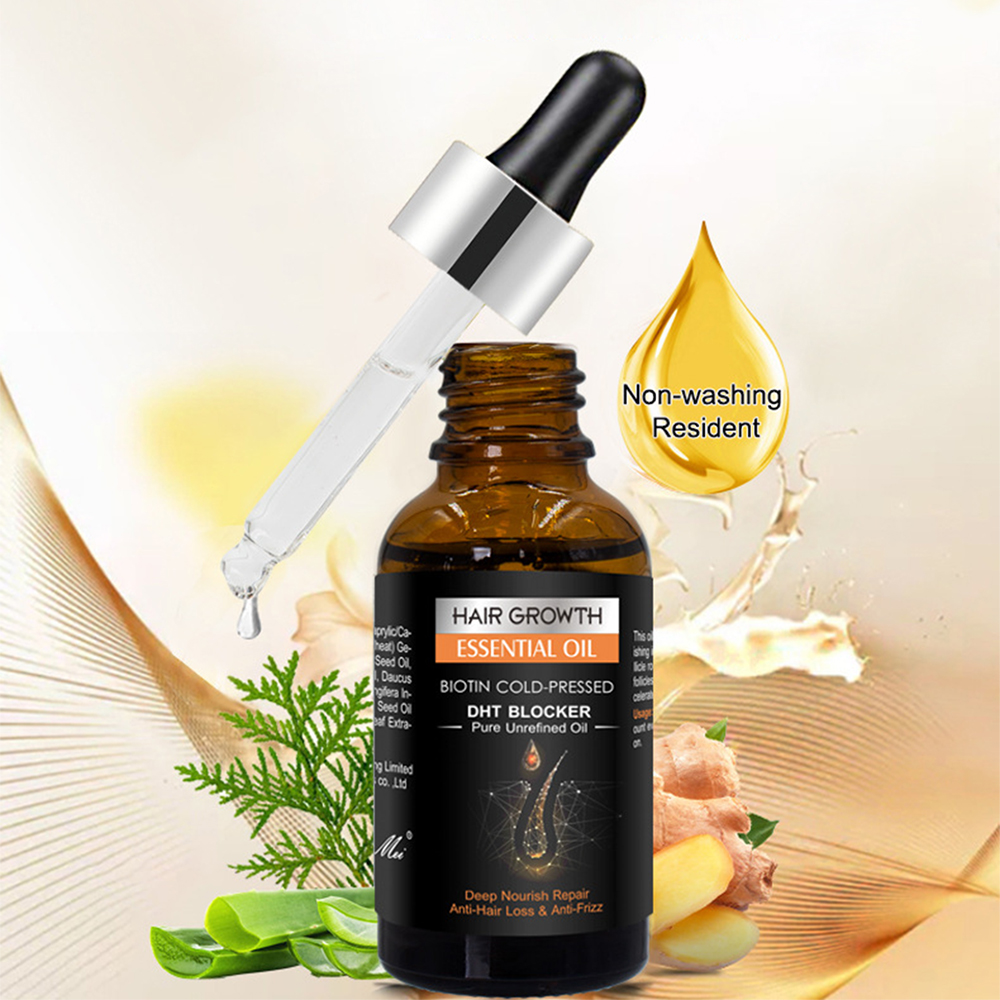 Hot Selling 100% natural ingredients hair growth oil for all hair types ginger extract good effect growth oil Anti-Hair Loss