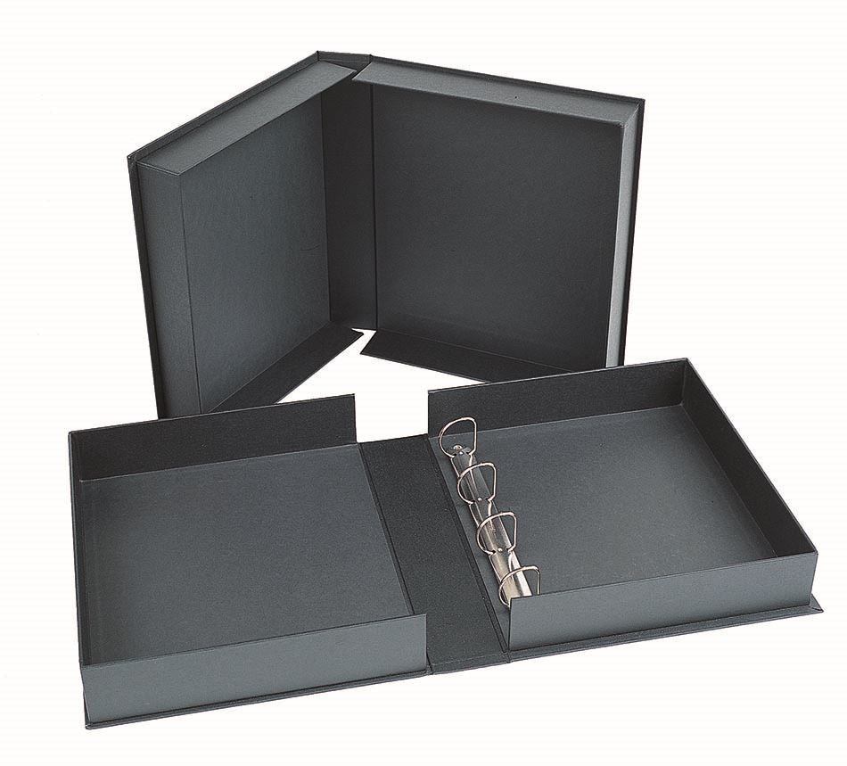 Book cloth 4 ring box binder A3 A4 documents papers organizer archival ring binder
