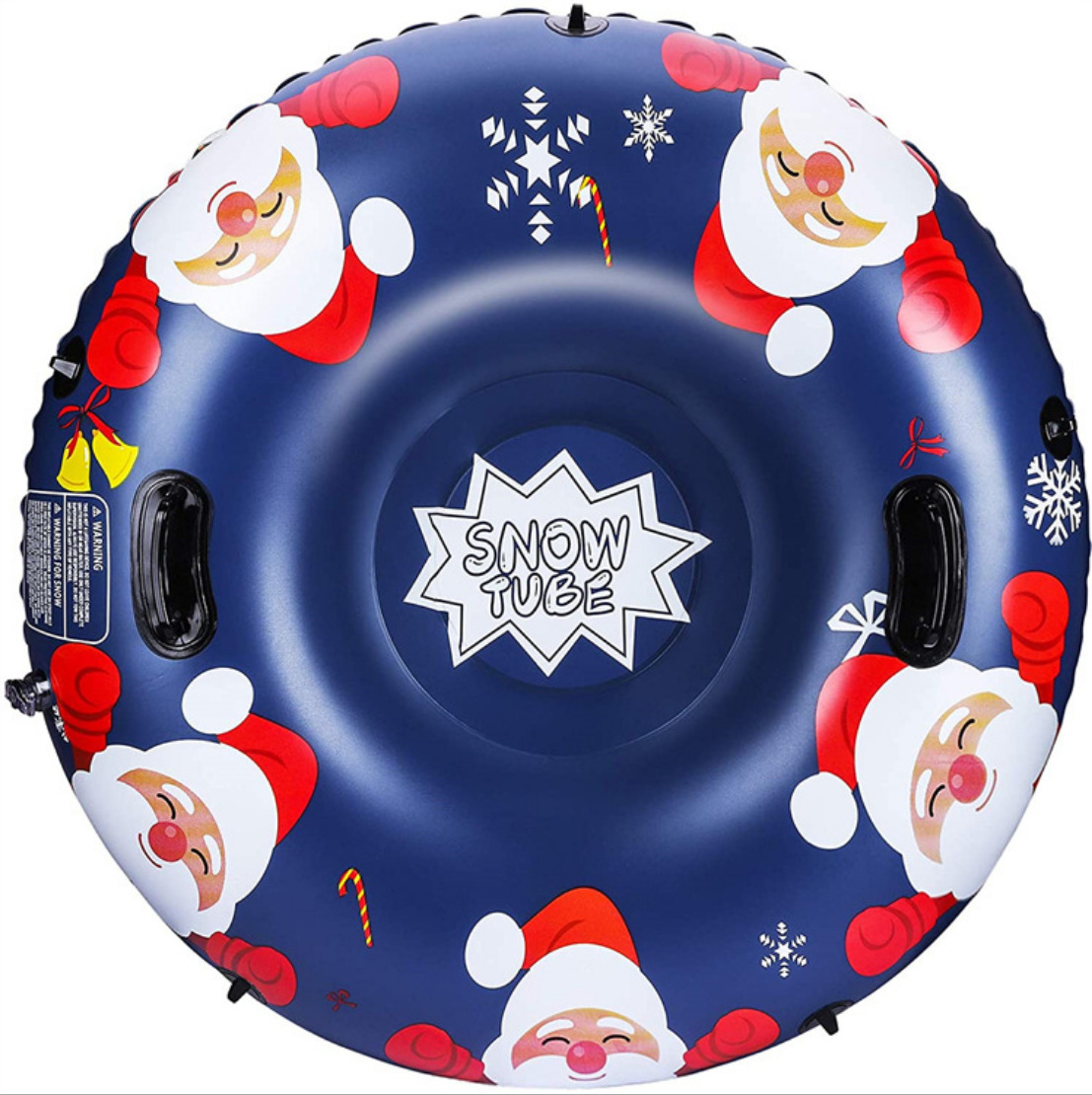 Eco Thicker PVC Heavy Duty Inflatable Snow Sledding Tube hard bottom snow tubes for Kids and Adults