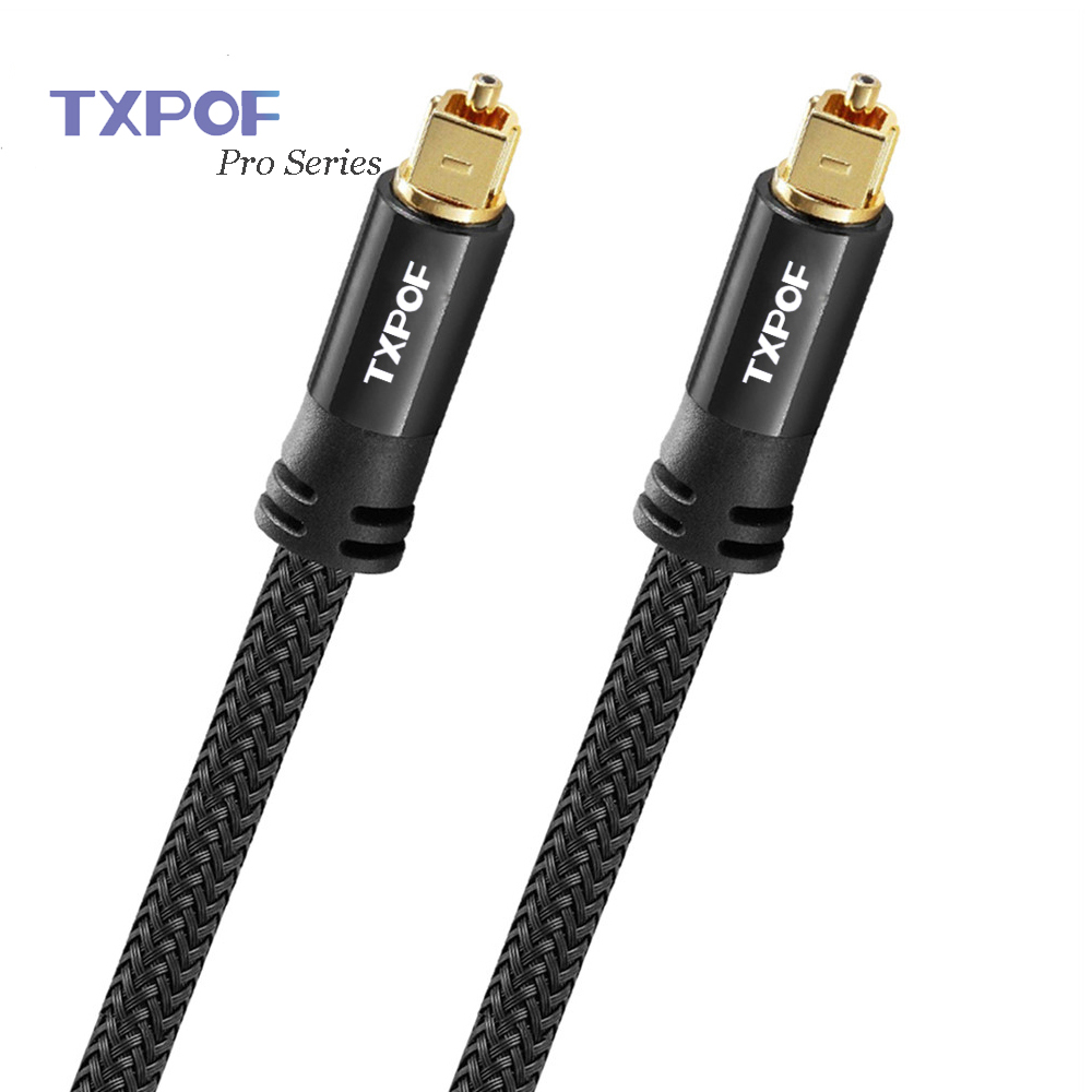 Цифровой оптический аудио Toslink штекер SPDIF кабель с нейлоновой оплеткой для домашнего кинотеатра, звуковой панели, динамика, телевизора, PS4, Xbox, VD/CD