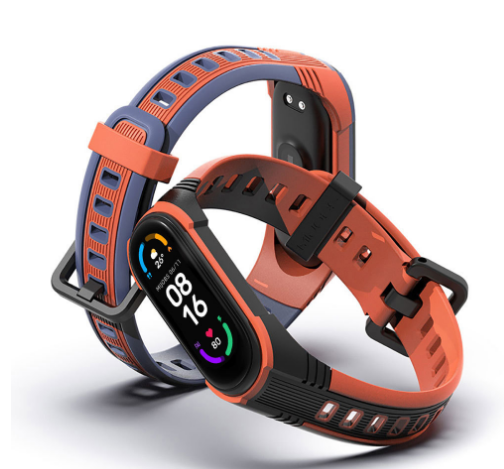 Браслет Mi 6 Xiaomi 6, Двухцветный силиконовый сменный ремешок для lesmile Classic snap fit band mi 6/5/4