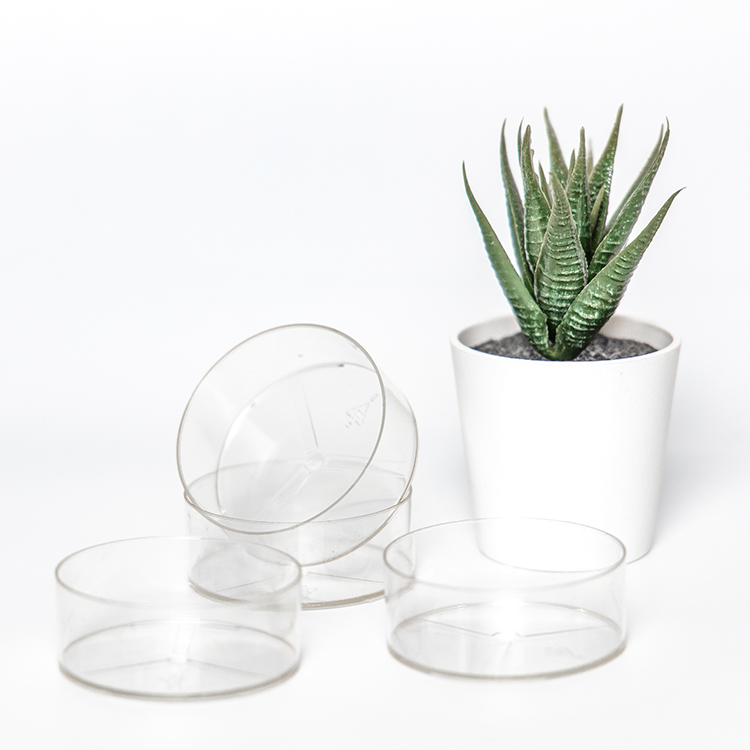 Decoration round plastic cup candle custom candle jar