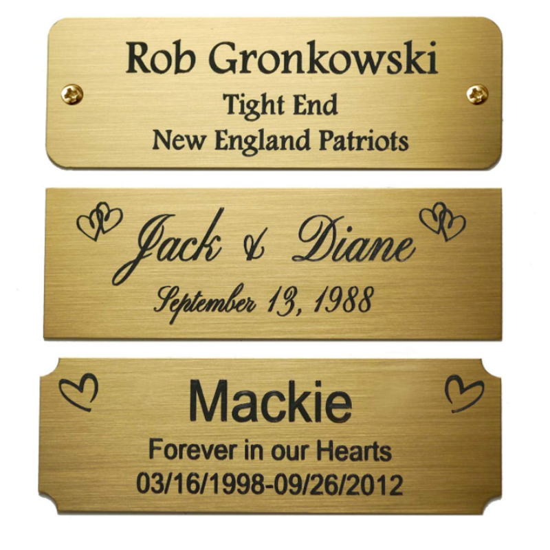 personalized custom engraved aluminum brass plaque