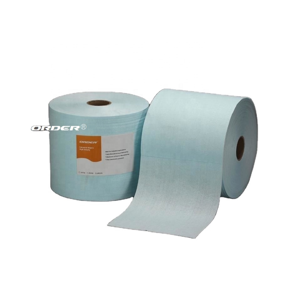Turquoise Aperture Heavy Duty industrial nonwoven HD cleaning perforated roll refreshing wipers