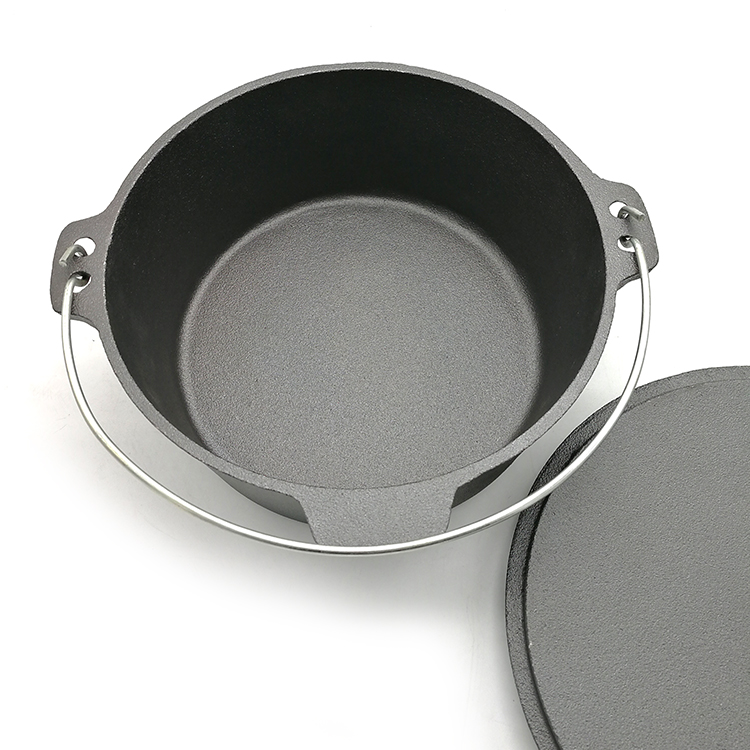 Classic Cookware Portable Cast Iron Camping Dutch Oven Cooking Pot