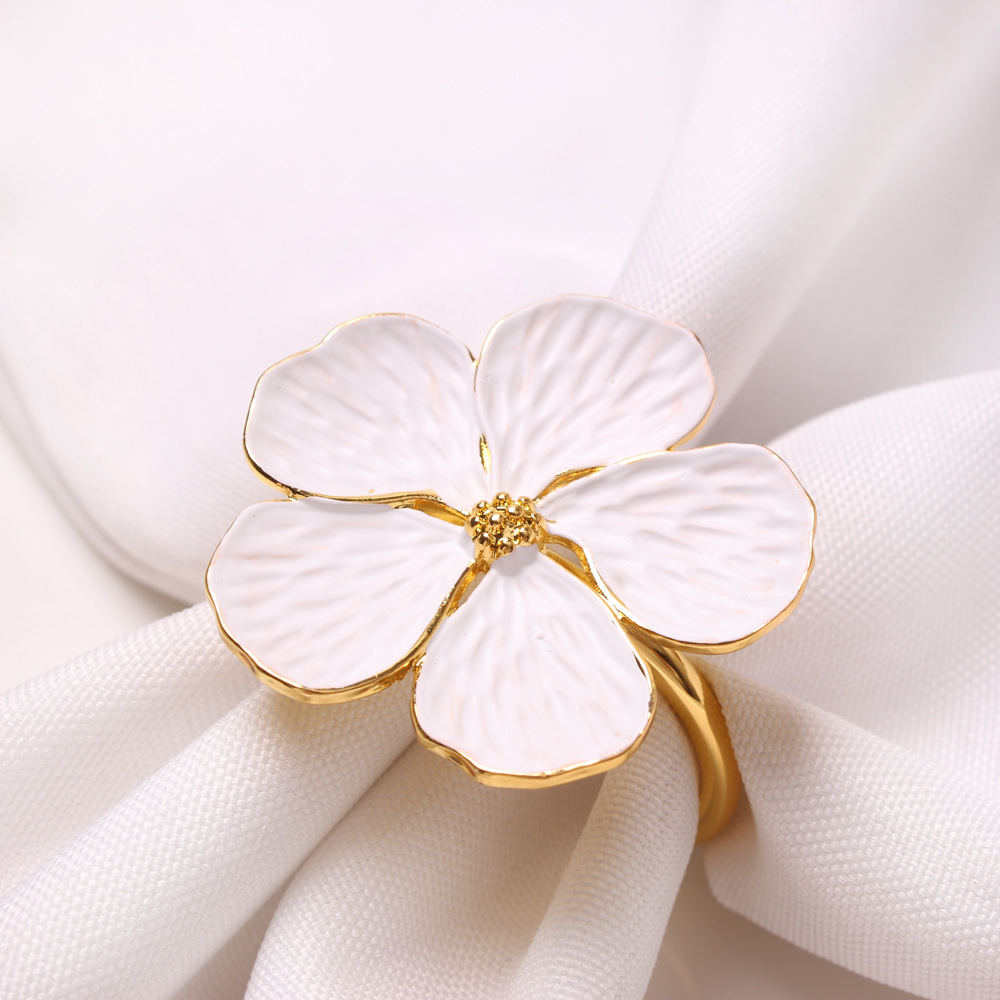Servilletero Rose Gold Hotel Metal Accessories Technology OEM Surface Die Cast Feature Eco Material Decoration Napkin Ring