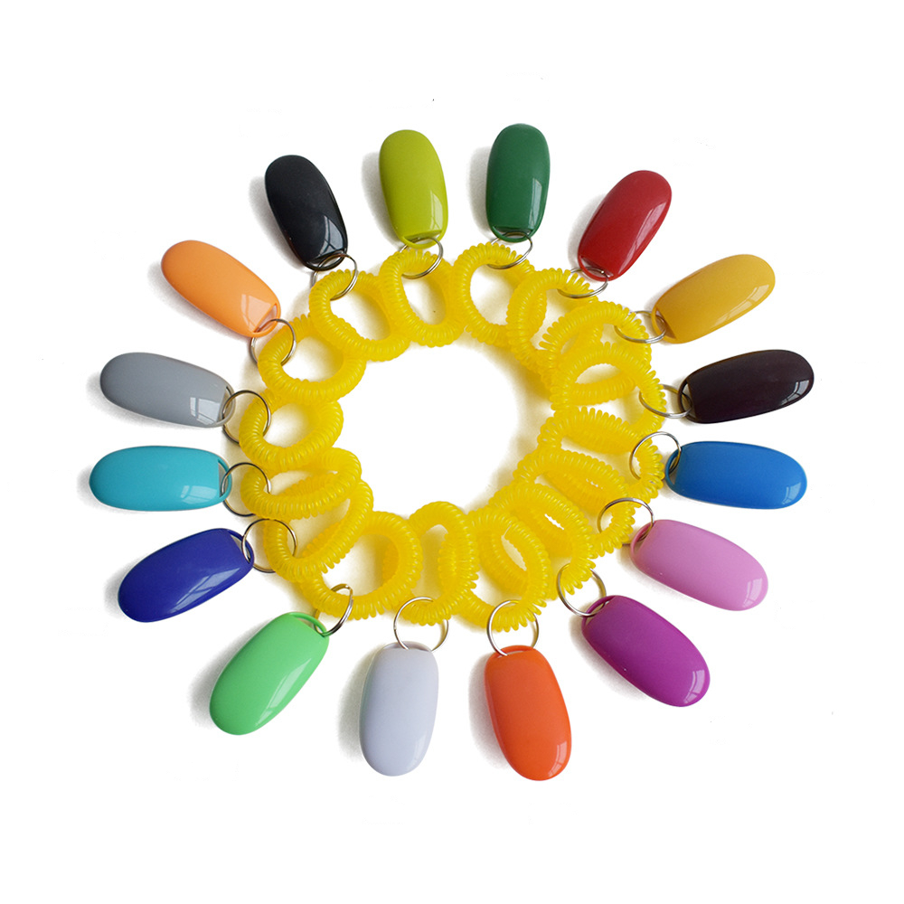 High Quality Multi-colors Pet Training Clicker Wrist Strap Dog Clickers
