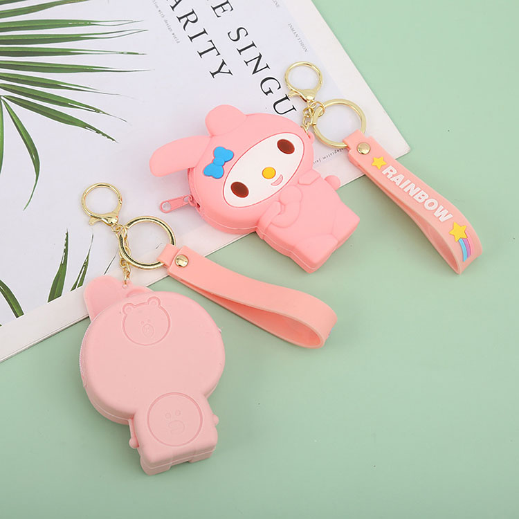 Soft Silicon Colorful Small Bag monedero con cremallera de silicona;cool cute cartoon portable silicon coin purse bag