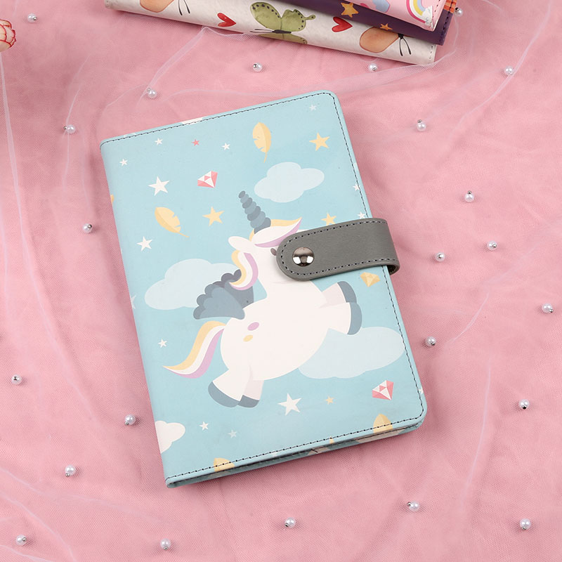 pu Leather notebook cover cute cheap notebook kids diaries With metal button