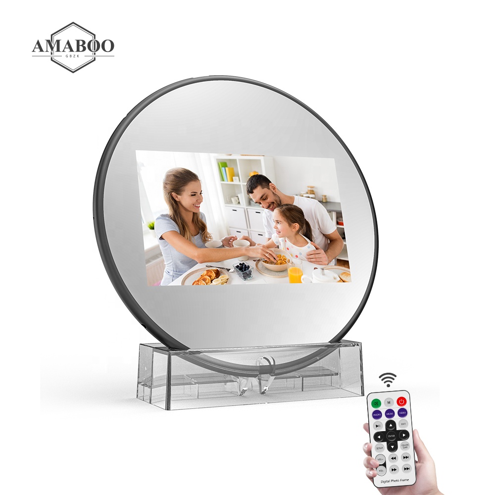 AMABOO own design magic mirror screen circle design 7inch screen
