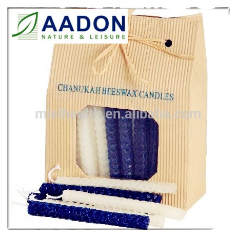 Свечи из пчелиного воска hanukka, Свеча из пчелиного воска Chanukah, Еврейская свеча