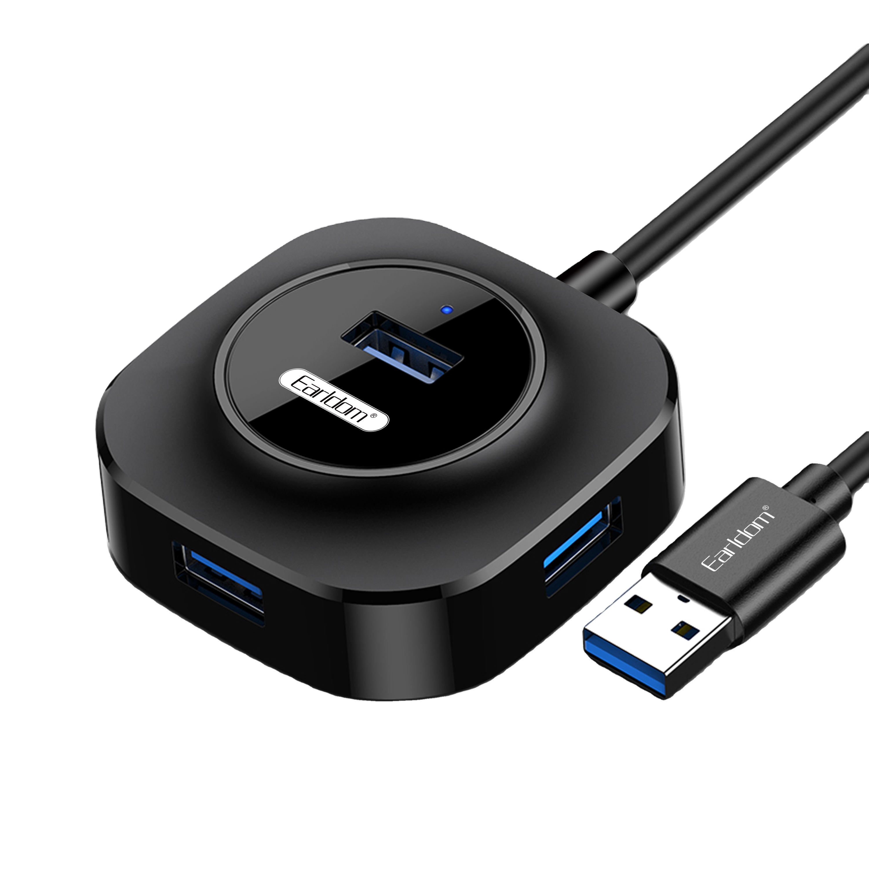 Earldomusb концентратор 4 порта разветвитель USB 2,0 расширения интерфейса узлов для портативных ПК Mac настольный компьютер Usb Hub externalpower