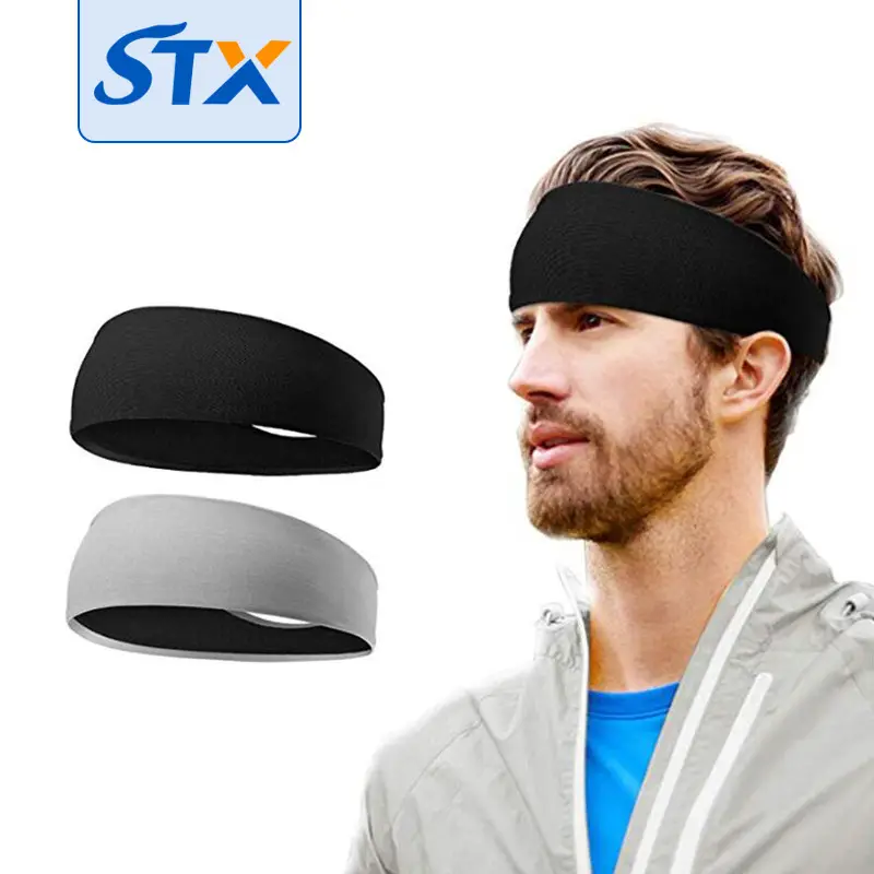 Shuntaixin On Amazon Breathable And Sweat-wicking Customized Logo Fitness Head Band Men Gym Running Sport Headband For Unisex