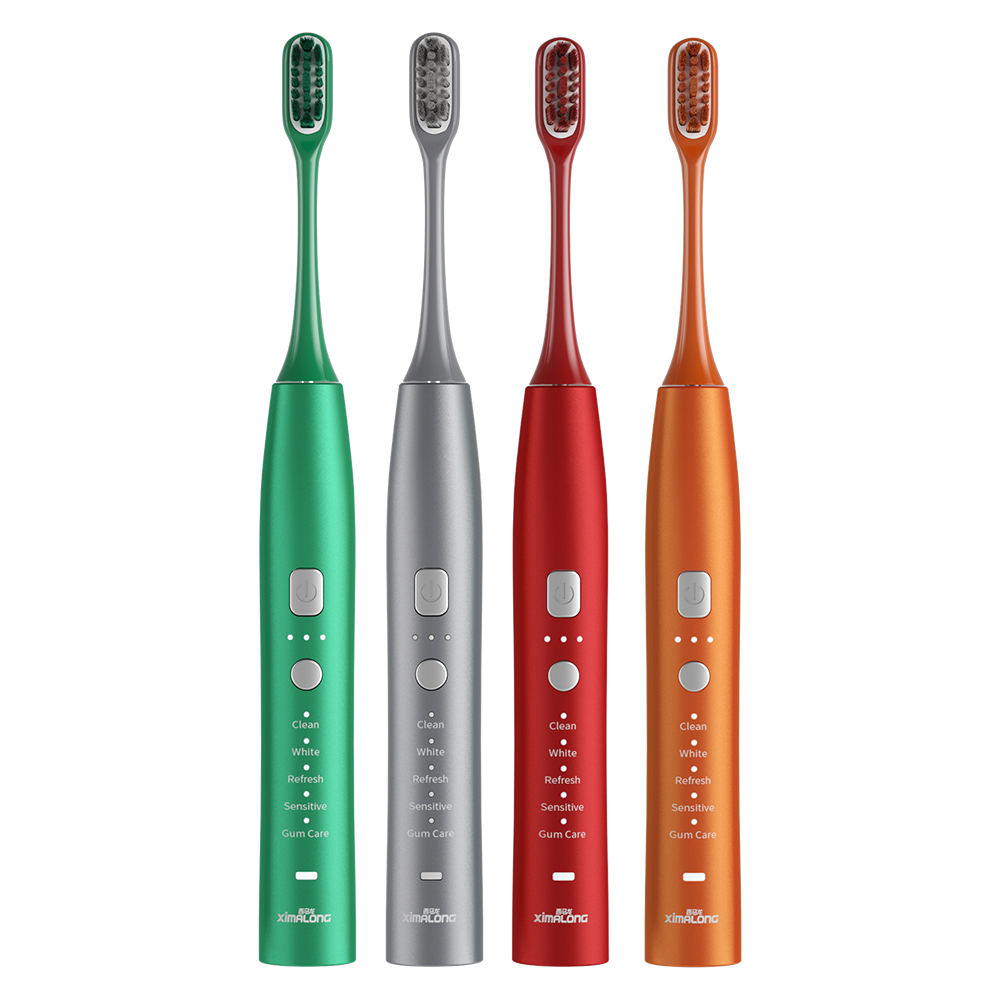 Wholesale Kid Oral Children's orange red Aluminum alloy soft cleaning whitening Electric Toothbrush