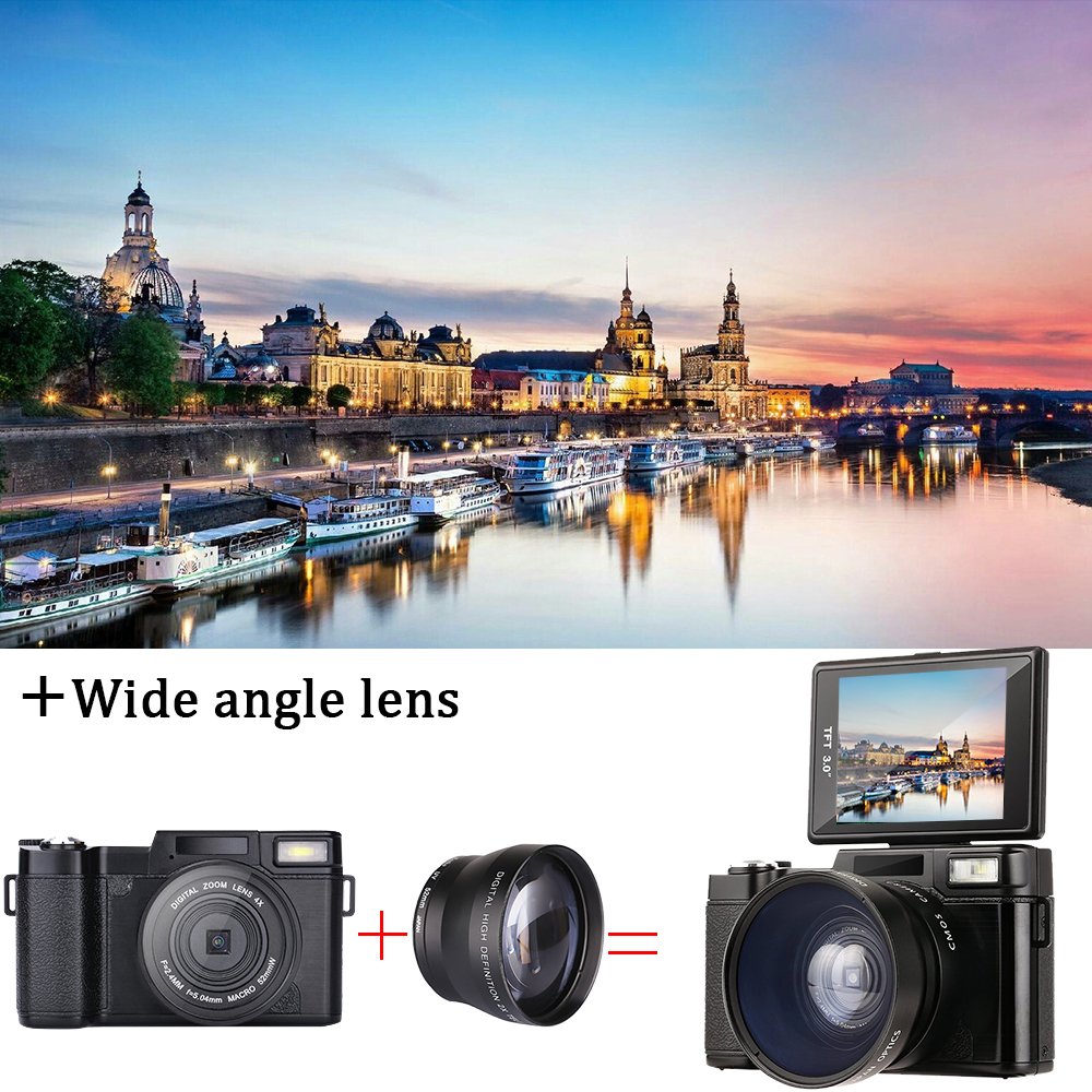 Компактная видеокамера FHD 30MP 2,7 K с откидным экраном Цифровая видеокамера