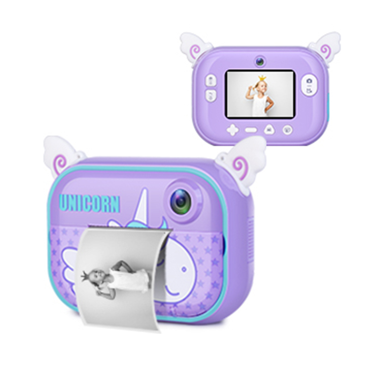 Children Print Instant Camera Girls Boys Zero Ink Printing Photos Selfie Video Digital Camera