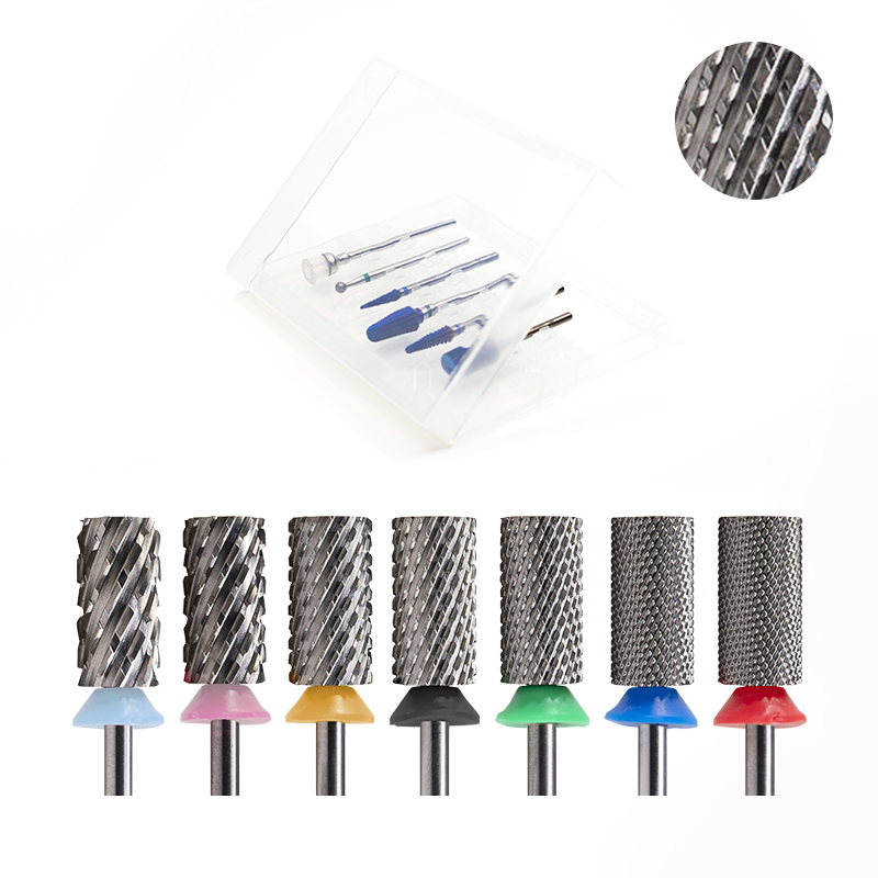 Wholesale High Quality Safety Nail Drill Bits 7 pcs Efile Manicure Kit Custom Logo Tungsten Carbide Nail Drill Bit Set