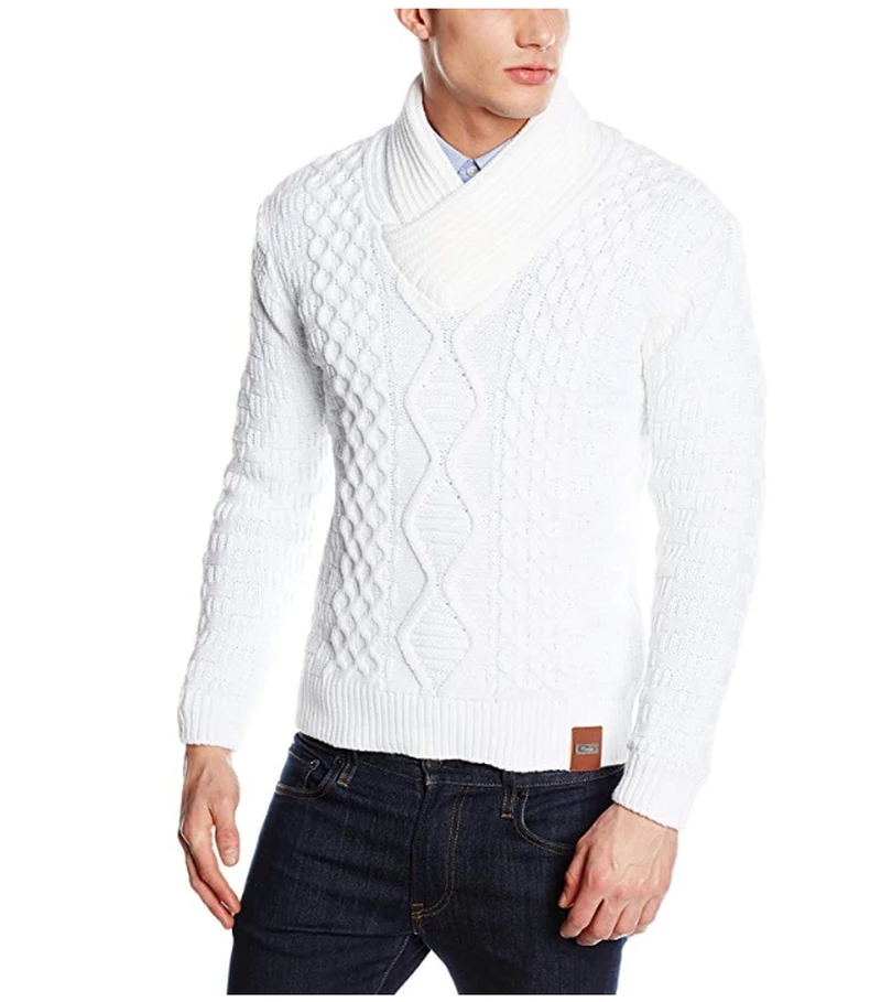 Men Turtleneck Sweater Fashion Solid Winter Pullovers Coat Coarse Wool Plus Size Casual Sweater
