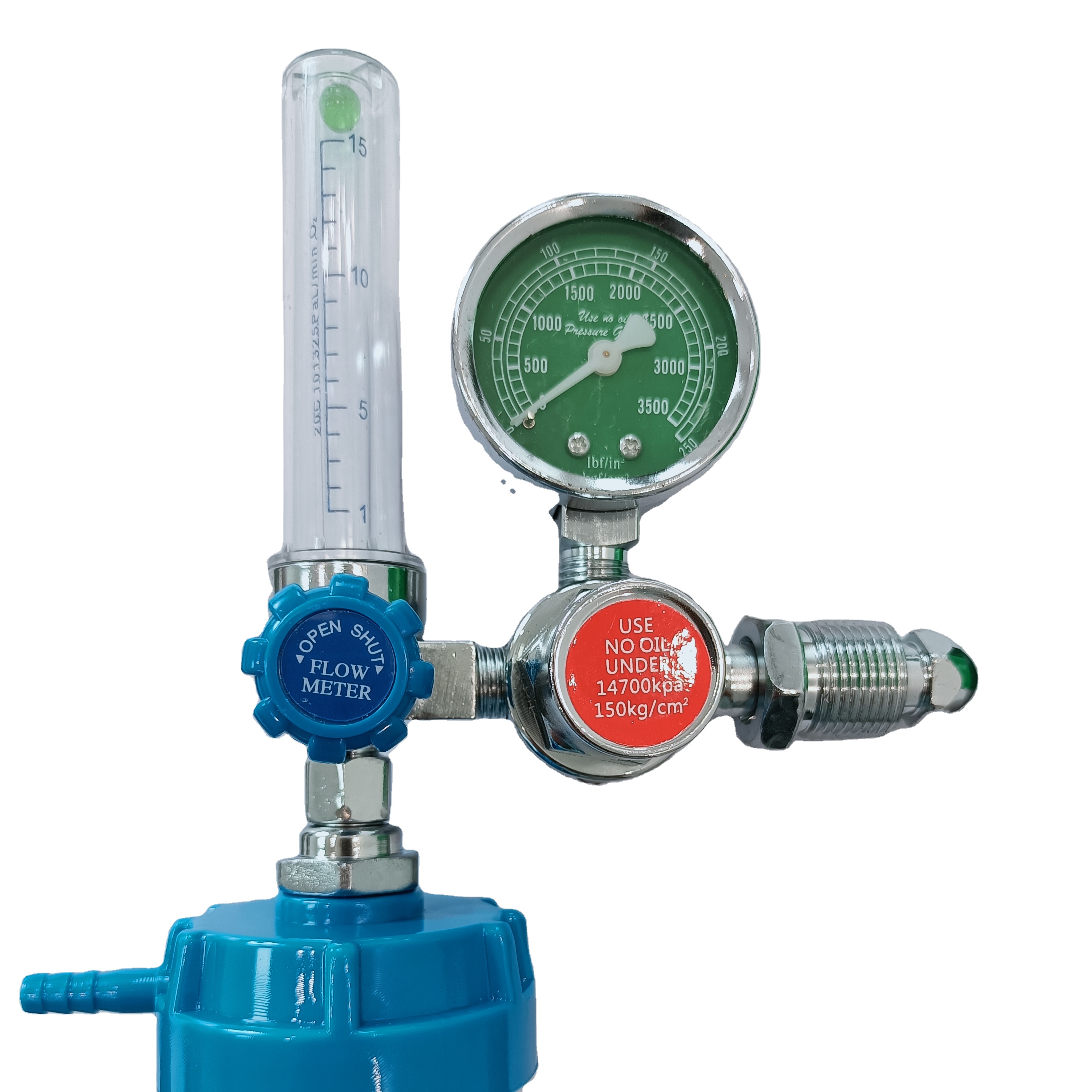 Hospital Medical cga540 medical oxygen regulator bull nose flow meter with humidifier for Cylinder