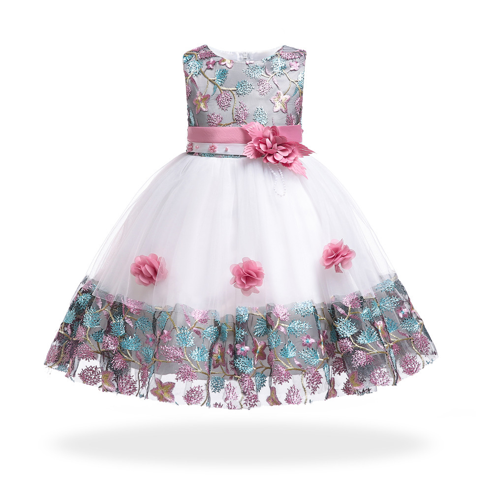 8545 Good Quality Baby Wedding Outfit Wholesale Baby Dress Design Lace Flower Girl Formal Baby Dresses
