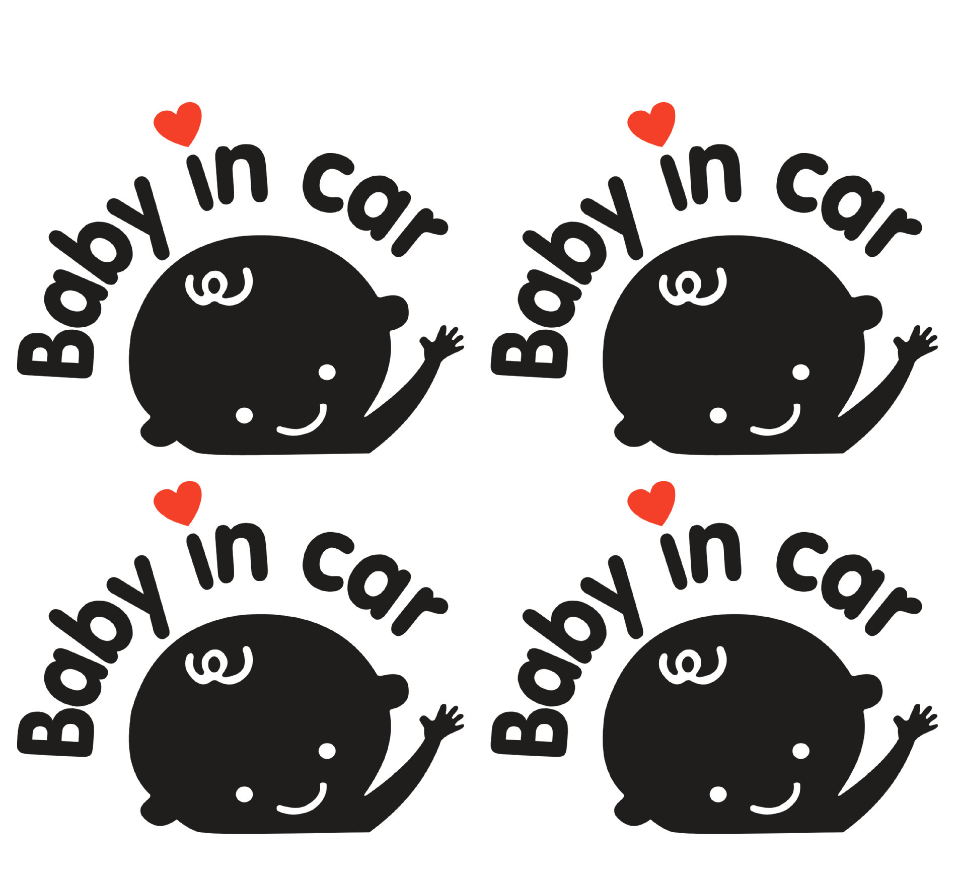 Custom baby in car sticker ,baby on board car signs sticker