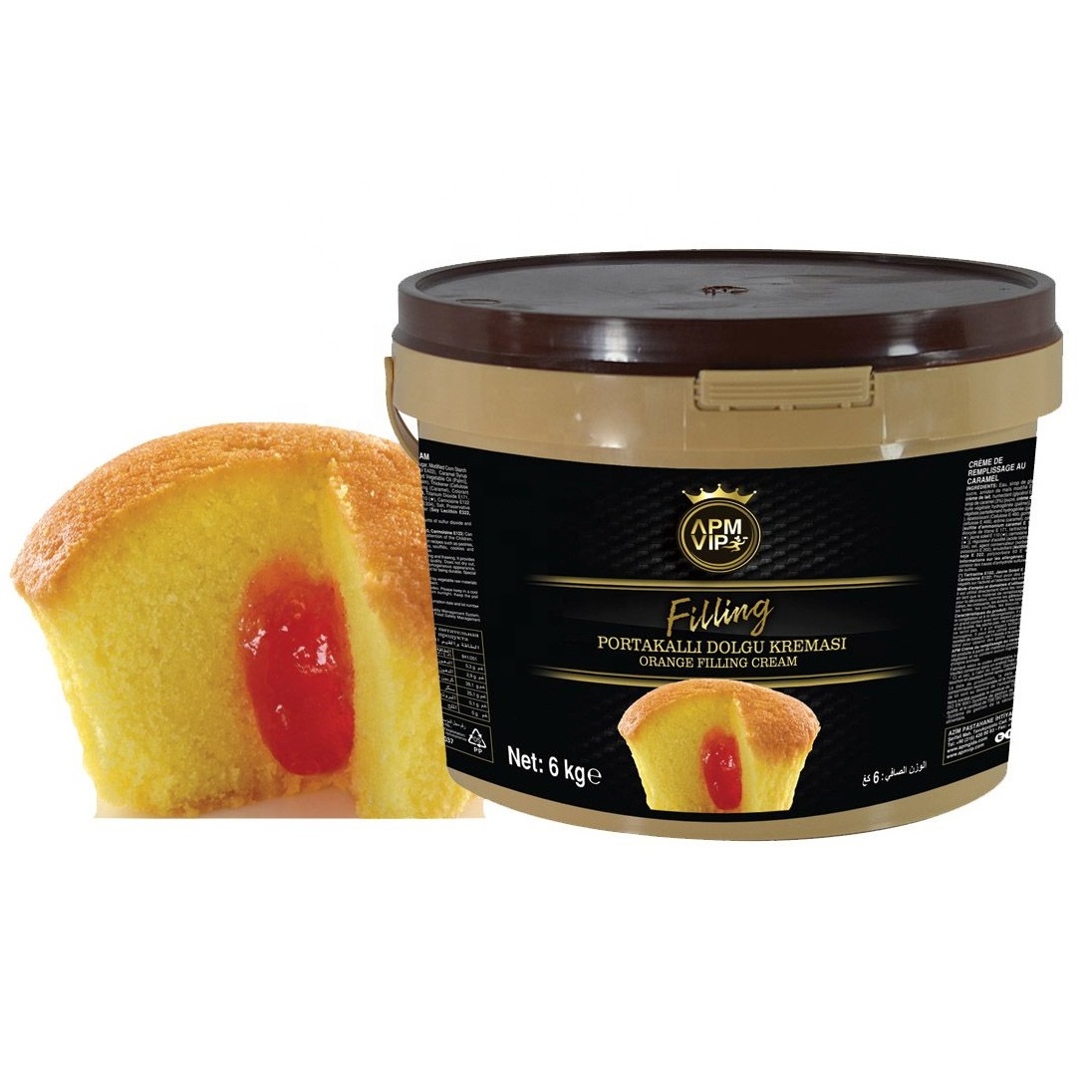 Bake Stable Halal Iso Certified Orange Fruit Filling For Bakery Pastry Confectionery