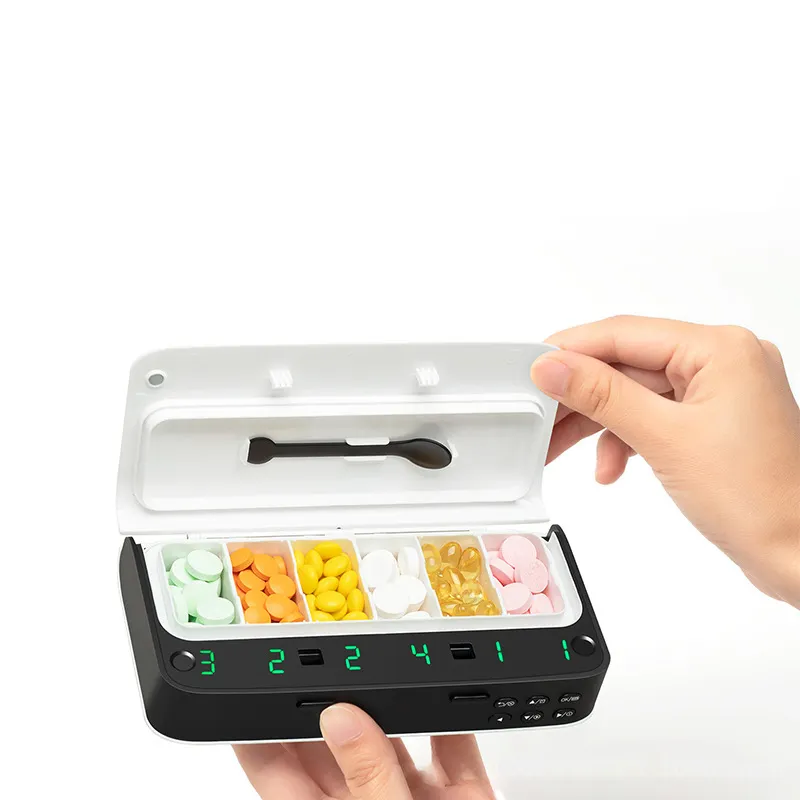 hot sale elderly daily week electronic pill box Automatic smart alarm pill dispenser box