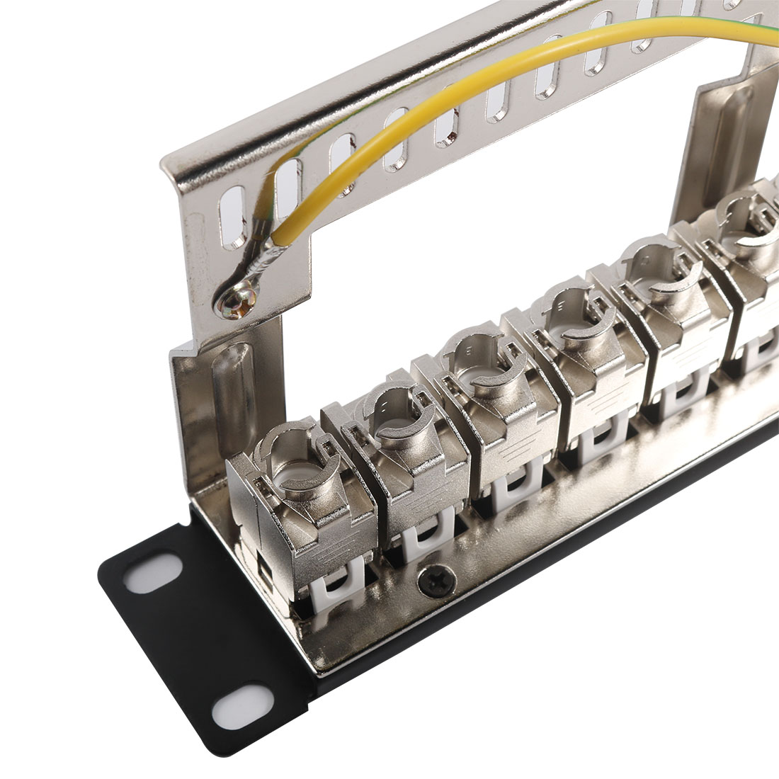 24-Port CAT6A FTP Shielded 1U 19-Inch Loaded w/Tool-Less Keystone Jacks Rackmount Patch Panel