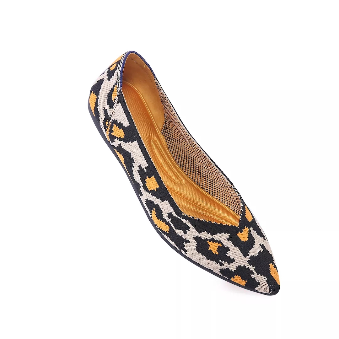 Daily Wear Summer Four Season Flying Knit Flat Pumps Pointed Shoes For Women