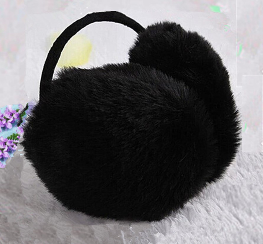 Winter Adult Children Earmuff Solid Color Ear Warmer Classic Ear Cover Plush Fuzzy Faux Fur Warm Big Earmuffs Headband