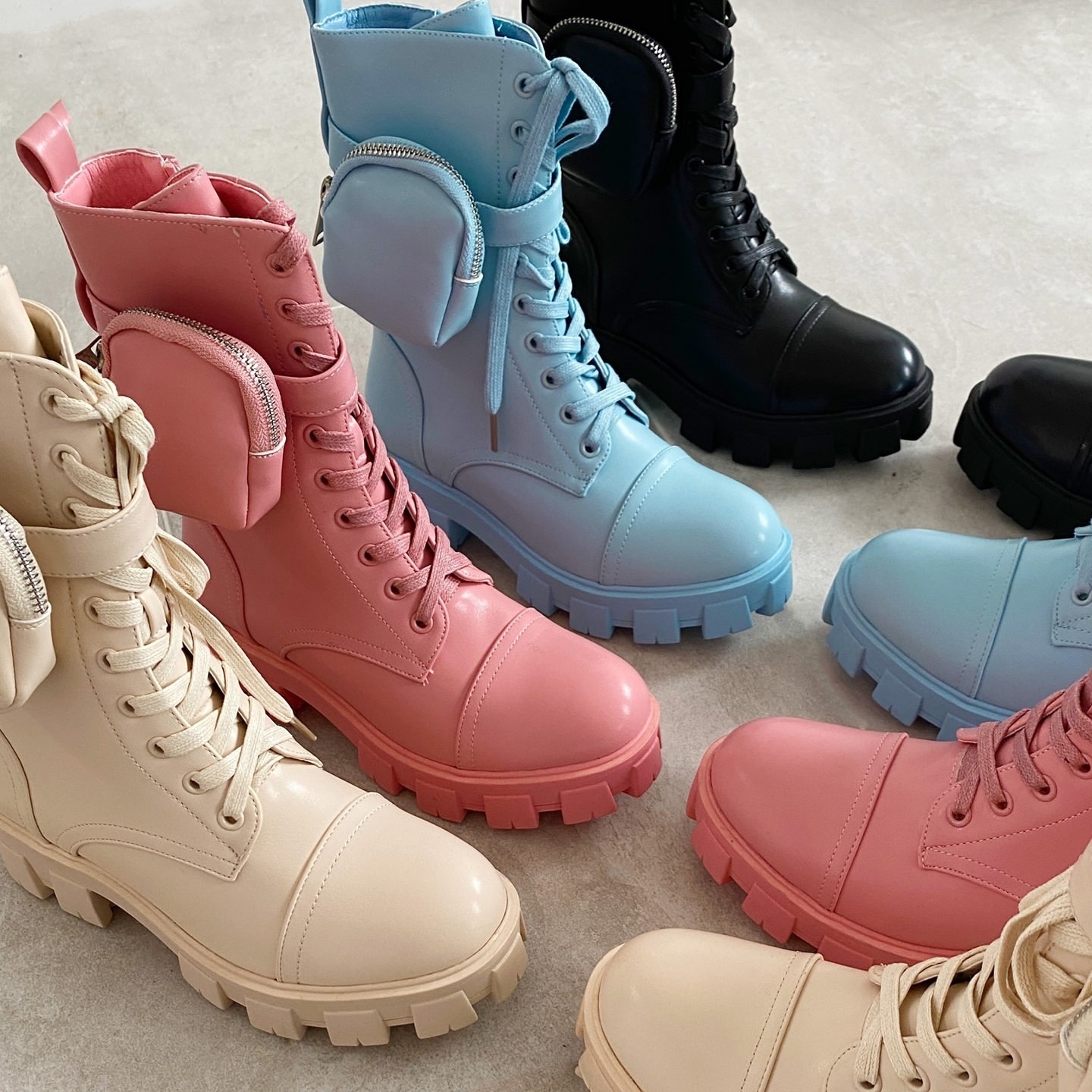 2021 New Arrival Candy Color Shoes Ankle Boots Women Fashion Shoes Motorcycle Boots Ladies Shoes