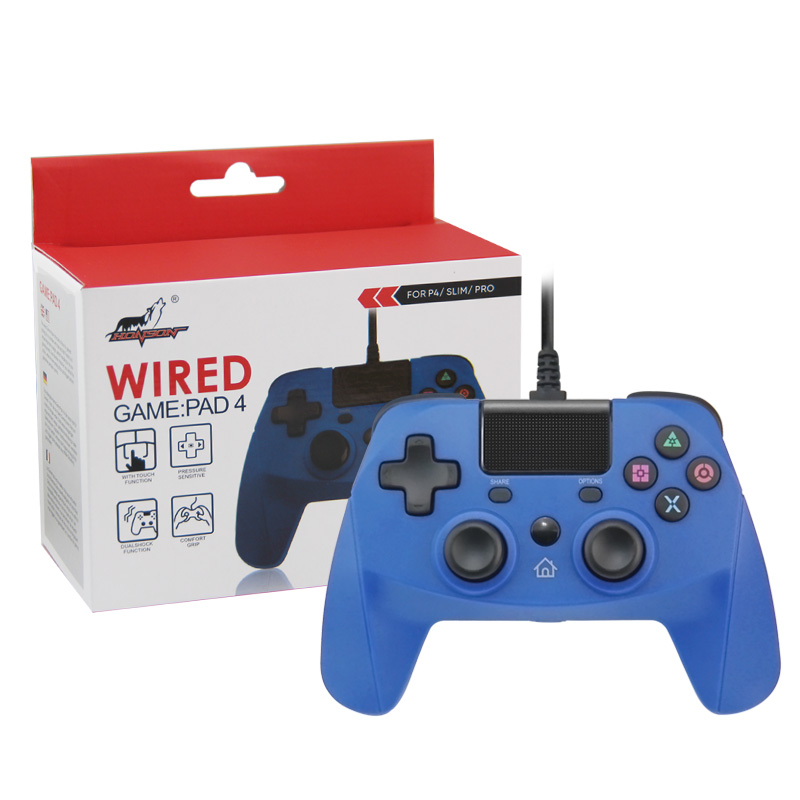 Honson HS-PS4220 оптовая продажа высокое качество bluie Touch Pad Проводная игра джойстик для PS4 проводной геймпад