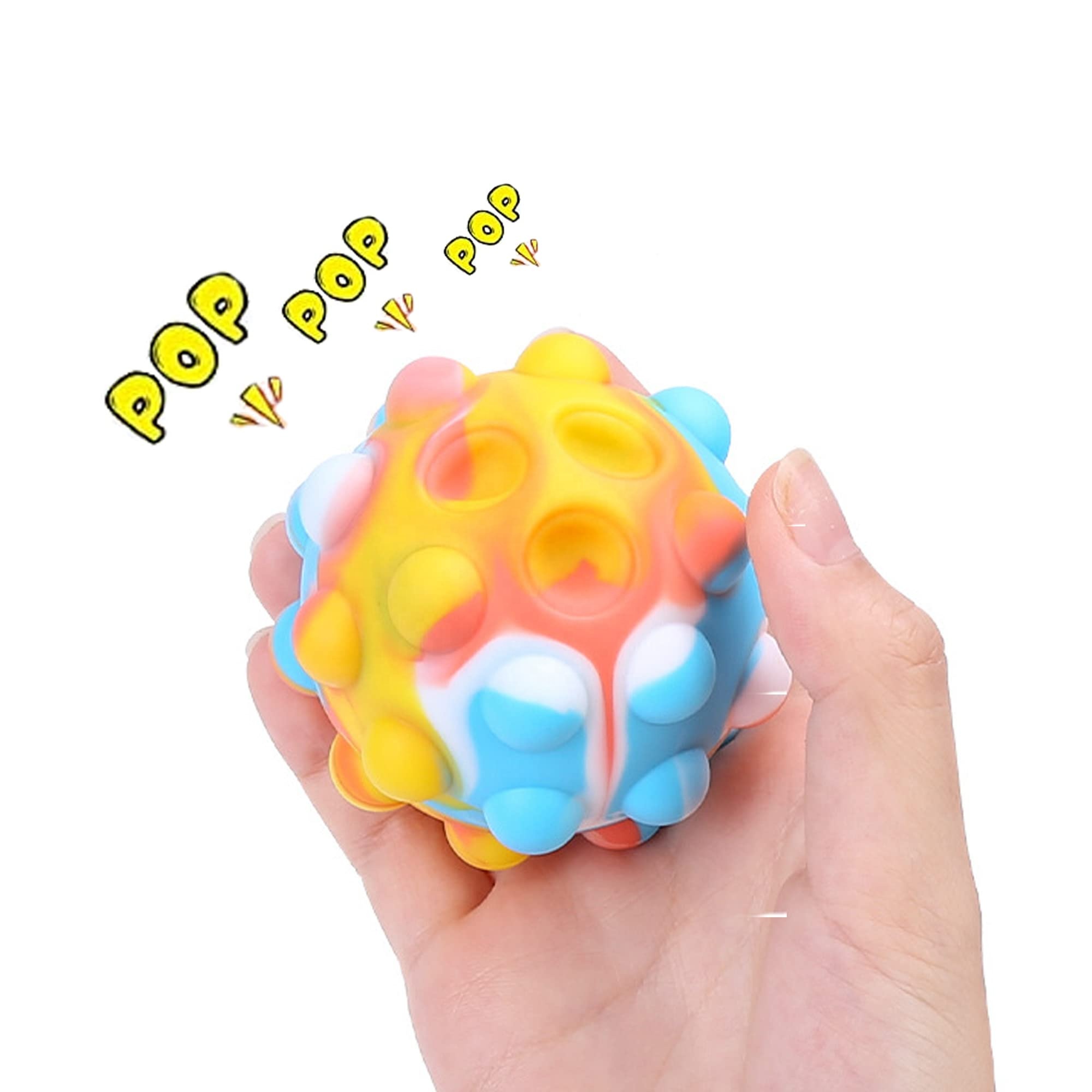 Горячая Распродажа радужные 3D антистрессовые шарики, игрушка-антистресс, силиконовый попрыгивающий пузырь, мяч-антистресс, мяч-антистресс ДНК