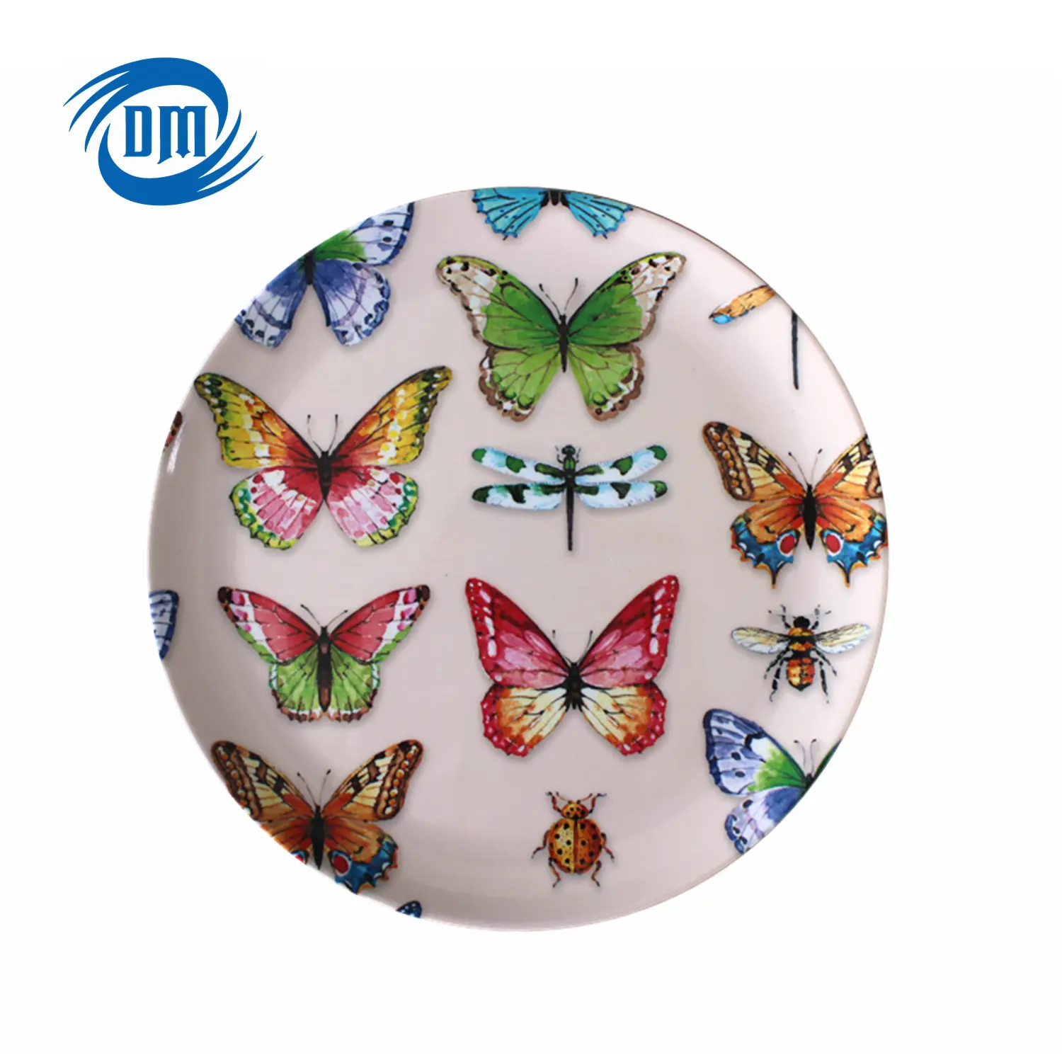 8 inch melamine plates sets butterfly print round plate dinnerwares dinner plates tableware dish for restaurant